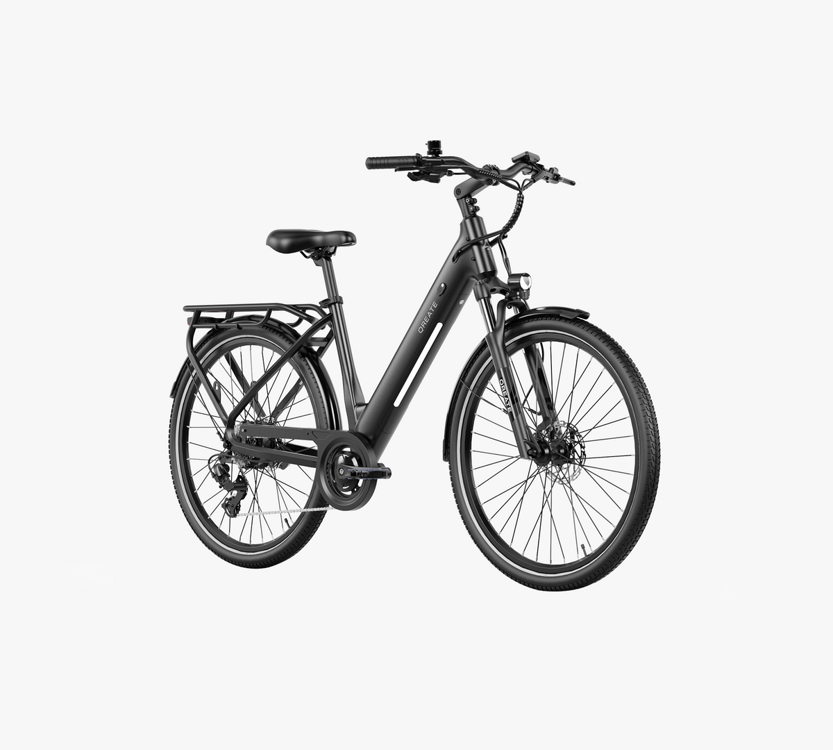 Qreate City Air e-bike in zwart, andere kant