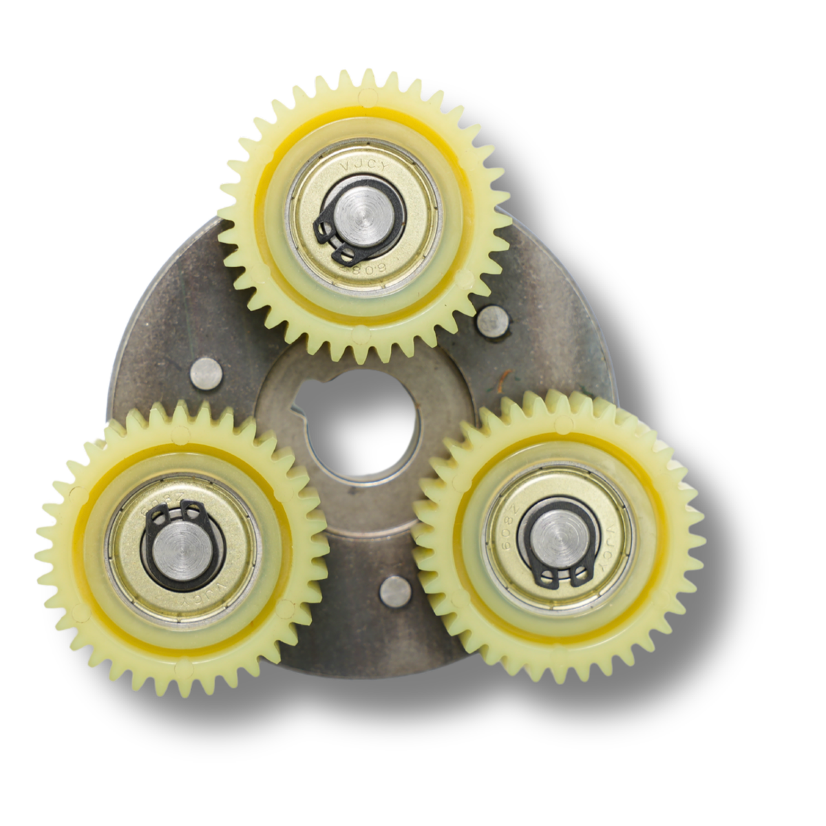 Motortandwielen Naafmotor Geel Nylon Stalen Drager