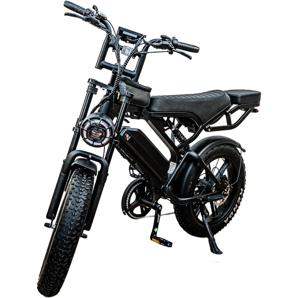 QMWheel V20 Pro fatbike in zwart, productfoto 2