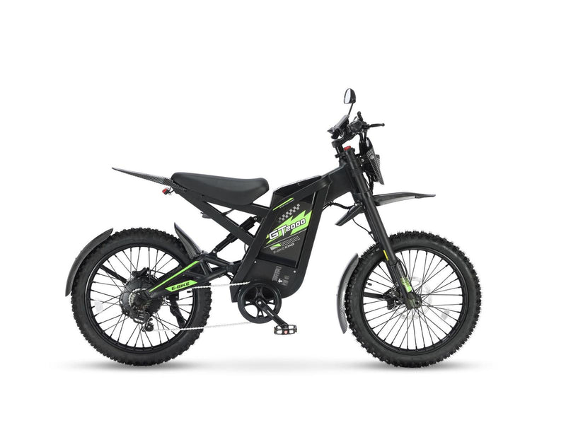 Fatbike Ouxi GT2000 2.0 en vert, vue de côté