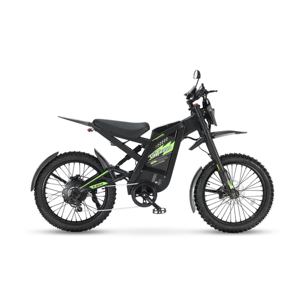 Ouxi GT2000 fatbike in groen, zijaanzicht