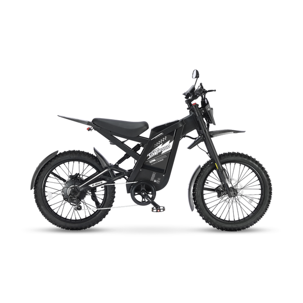 Ouxi GT2000 2.0 fatbike in zwart, zijaanzicht